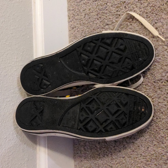 Unisex 6 Converse All Stars Low Top Chuck Taylor Sneakers Black Colorful Bubbles - Picture 4 of 6